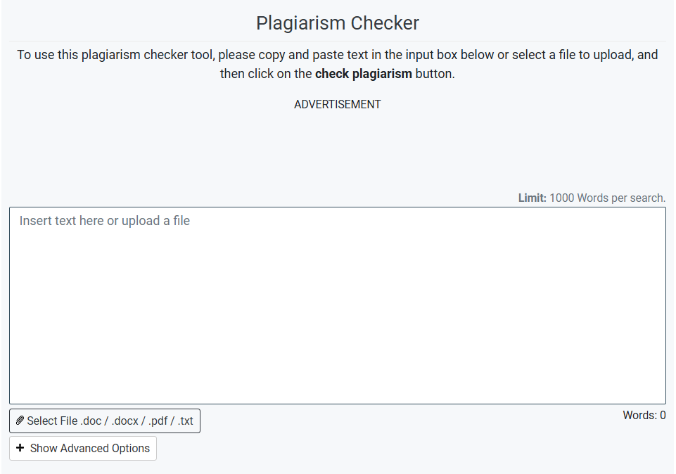 Plagiarism Checker